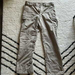 Men’s tan tactical pants. Brand: 5.11 Tactical